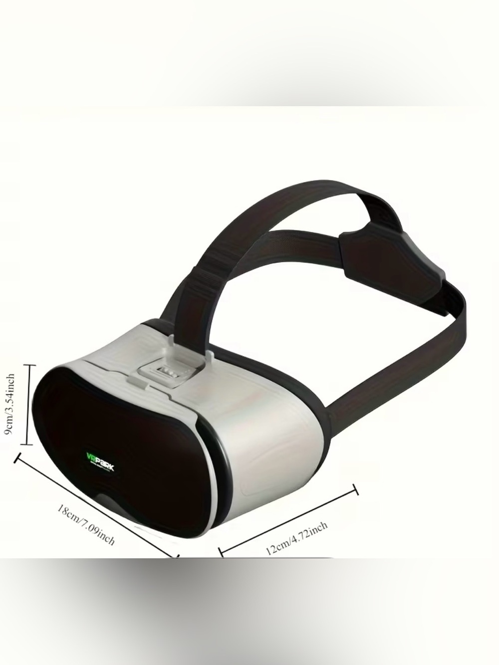 White and Black VR Headset with Adjustable Head Strap virtual reality